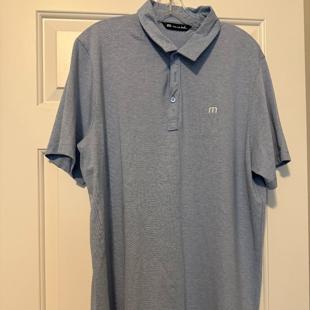 Travis Matthew mens blue polo size XL